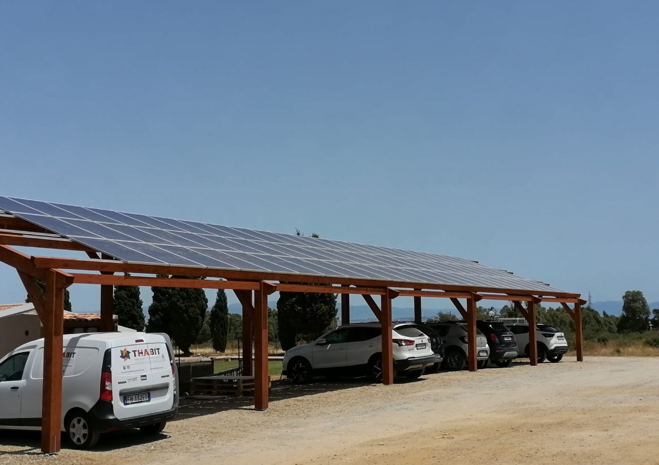 pensilina fotovoltaica, tettoia, copertura parcheggio auto